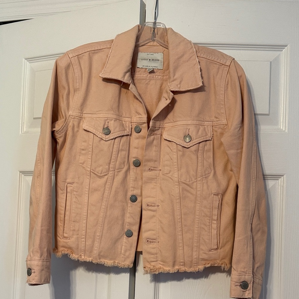 Pink denim Lucky Brand jacket
